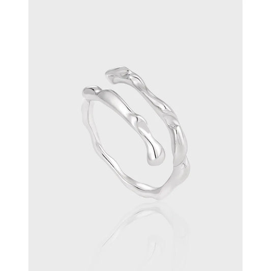 NIAMH'S DOUBLE-LAYER SILVER RING - OPHRASTUDIO