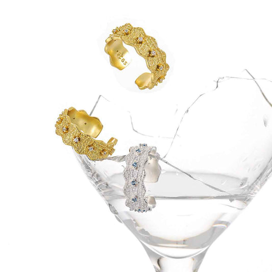 Astra's Starlit Silver Statement Ring