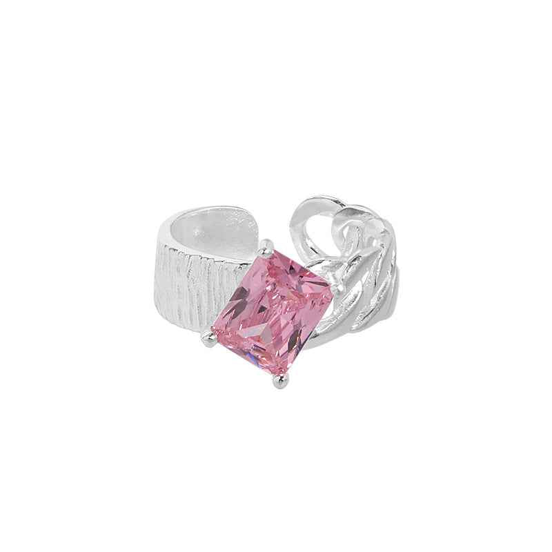 Bold Brilliance Silver Statement Ring