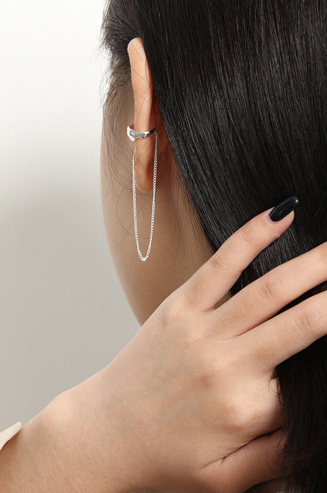 Tassel Chain Ear Cuff Earring OPHRASTUDIO