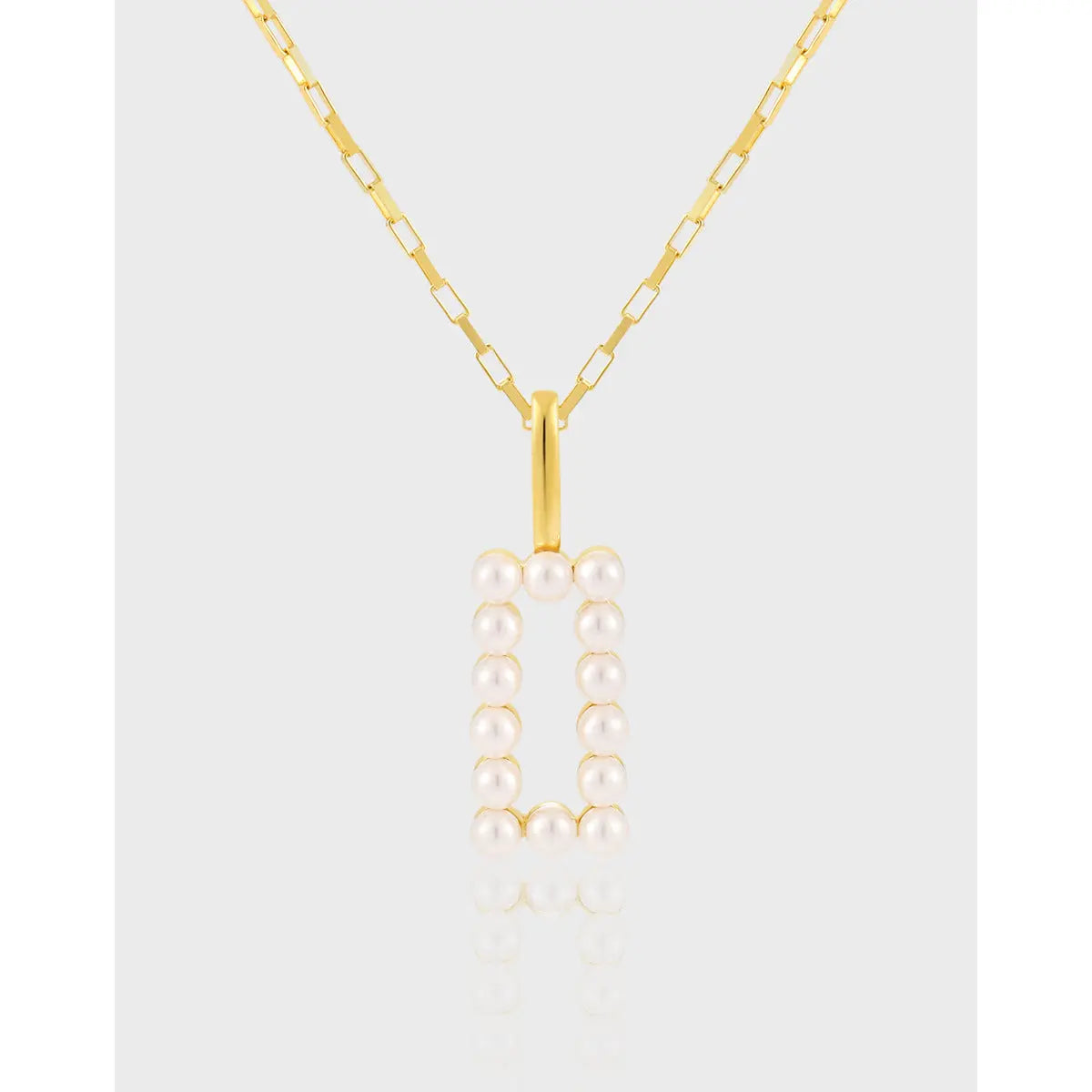 FRENCH PEARL GEOMETRIC NECKLACE - OPHRASTUDIO