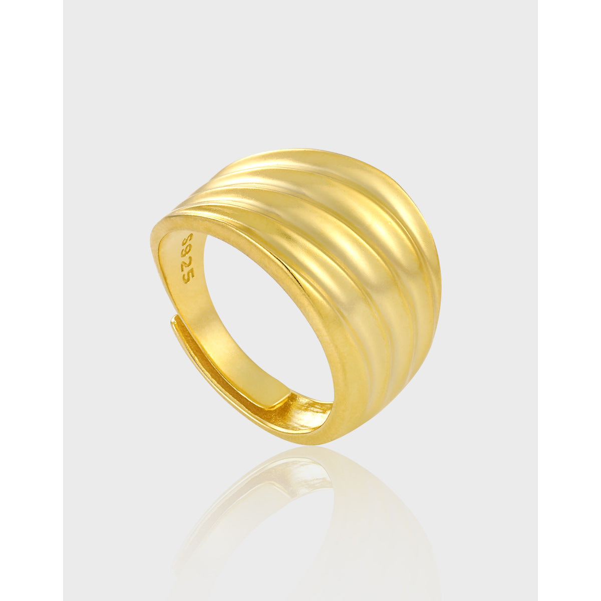 MARISSA'S MULTI-LAYER WAVE SILVER RING - OPHRASTUDIO