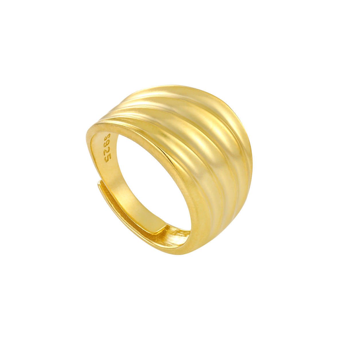 MARISSA'S MULTI-LAYER WAVE SILVER RING - OPHRASTUDIO