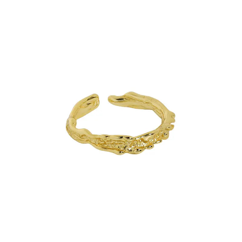 ATHENA'S MINIMALIST IRREGULAR SILVER THIN RING - OPHRASTUDIO