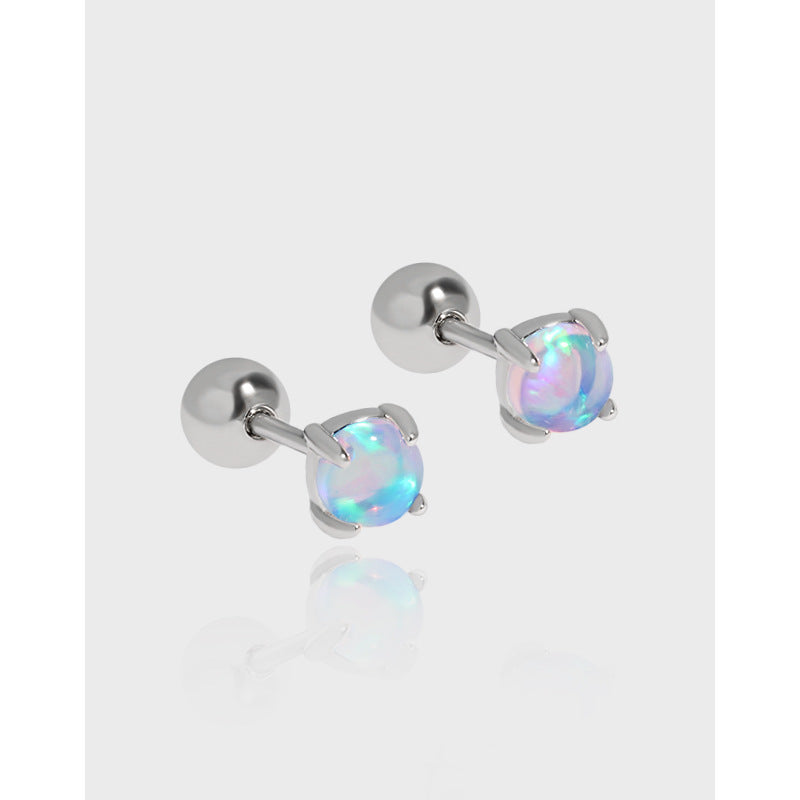 Luna Glow Opal Stud Earrings OPHRASTUDIO