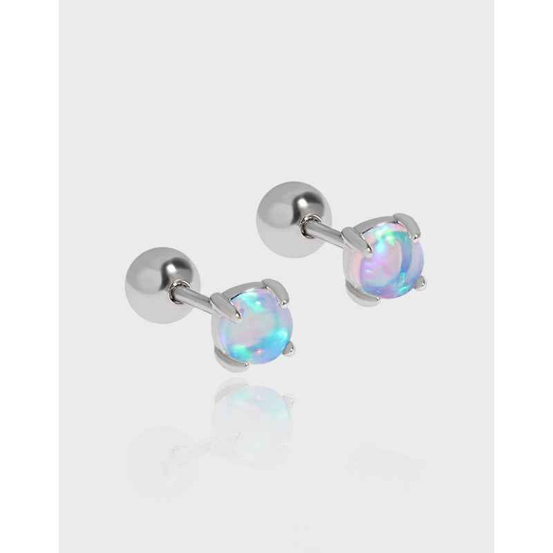 Luna Glow Opal Stud Earrings