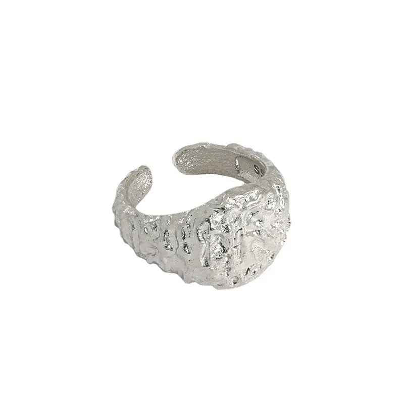 Diana's Hammer Texture Silver Signet Ring