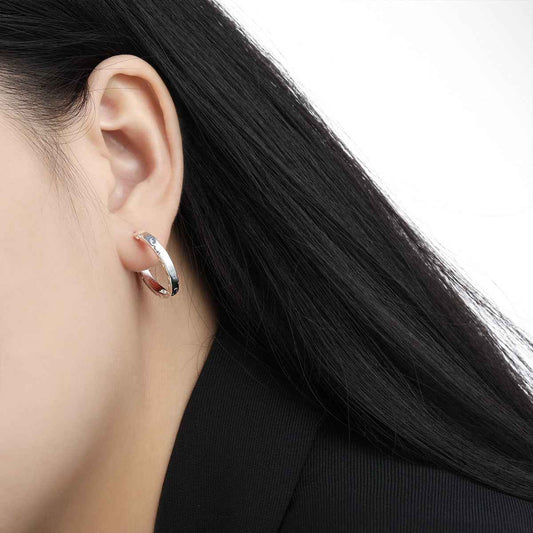 Matte Texture Hoop Earrings