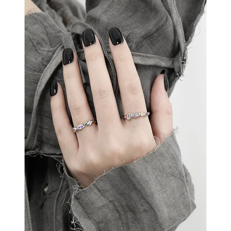 Effervescent Fusion Silver Stacking Ring