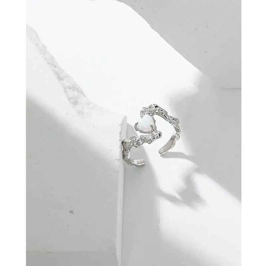 Ophelia's Opal Silver Statement Ring