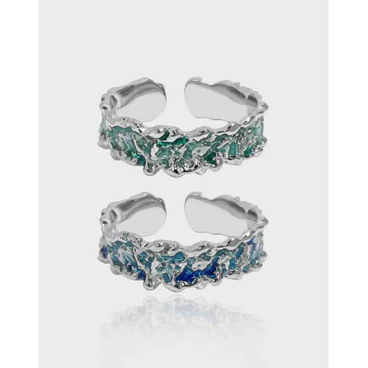 Whimsical Fusion Silver Statement Ring