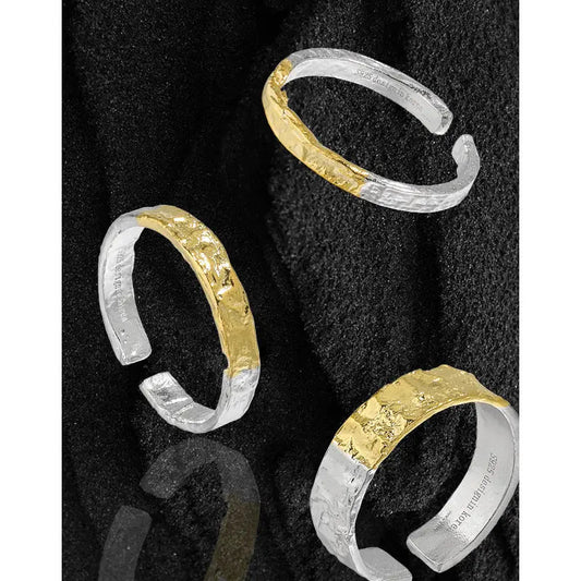 Tri-Elegance Silver Stacking Ring