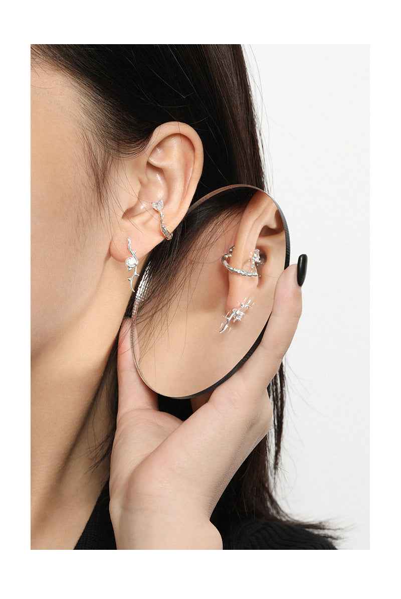 Glinting Grace Sterling Silver Ear Cuff Earring