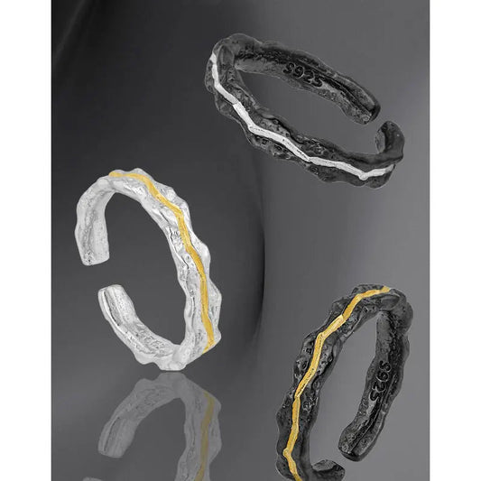 Retro Chic Silver Stacking Ring