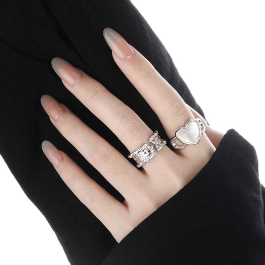 Shimmering Scales Silver Cuff Ring