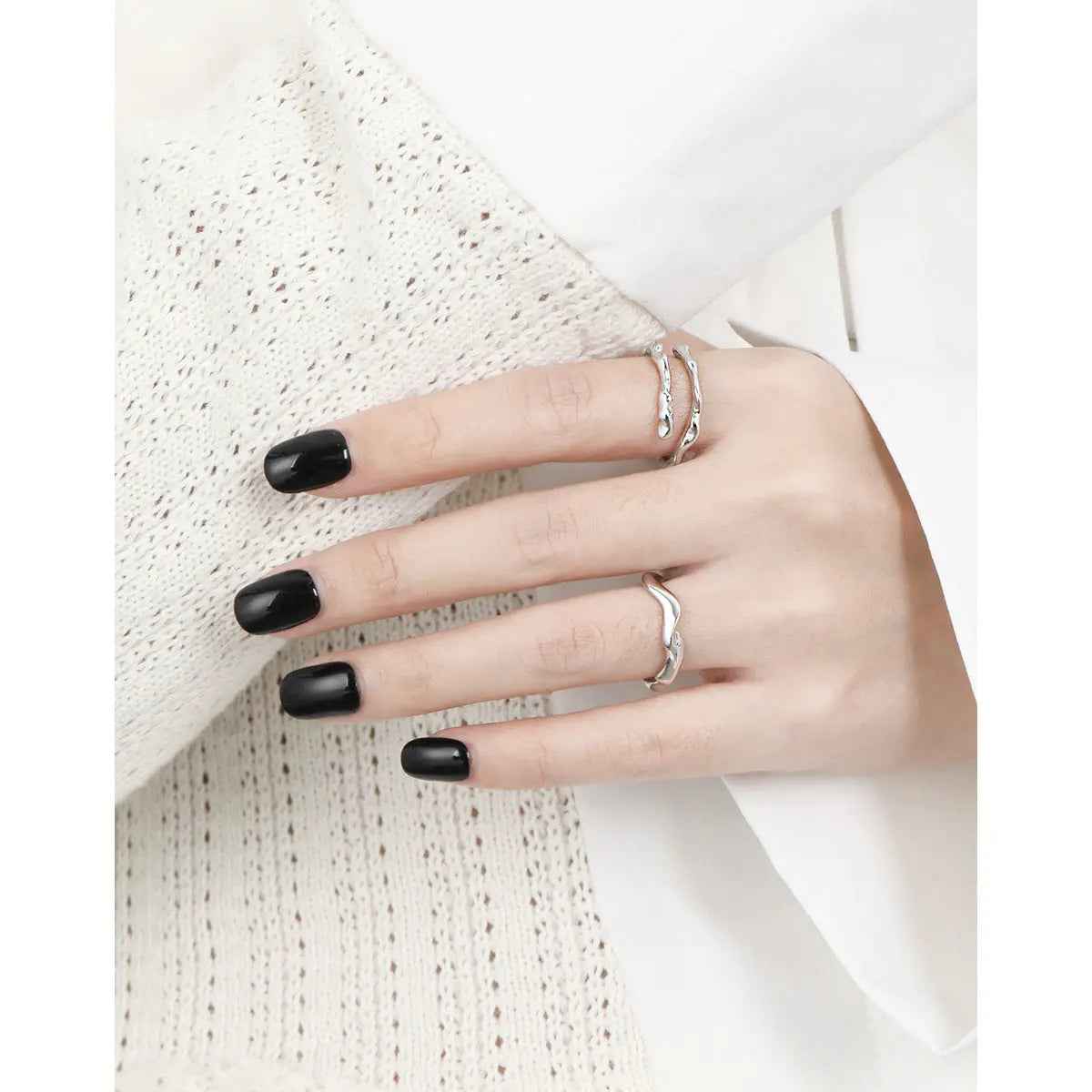 Niamh's Double-Layer Silver Stacking Ring