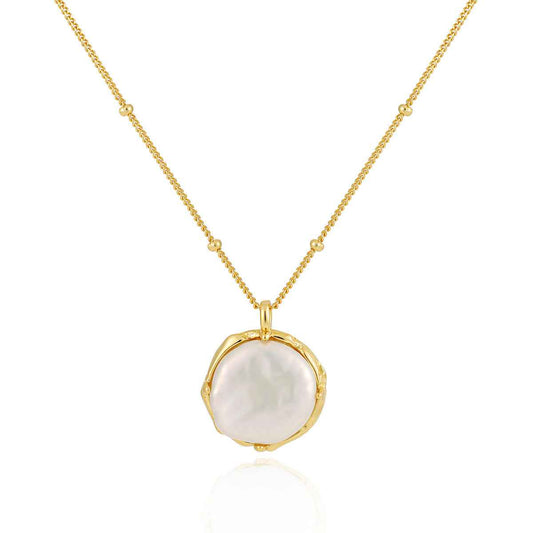Lustre Elegance Silver Pearl Necklace