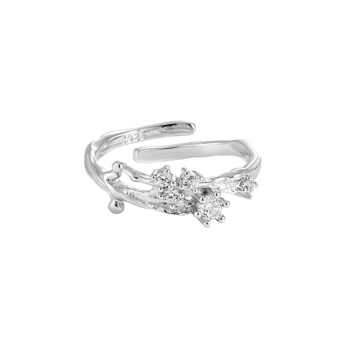 Cinderella's Sparkle Silver Statement Ring