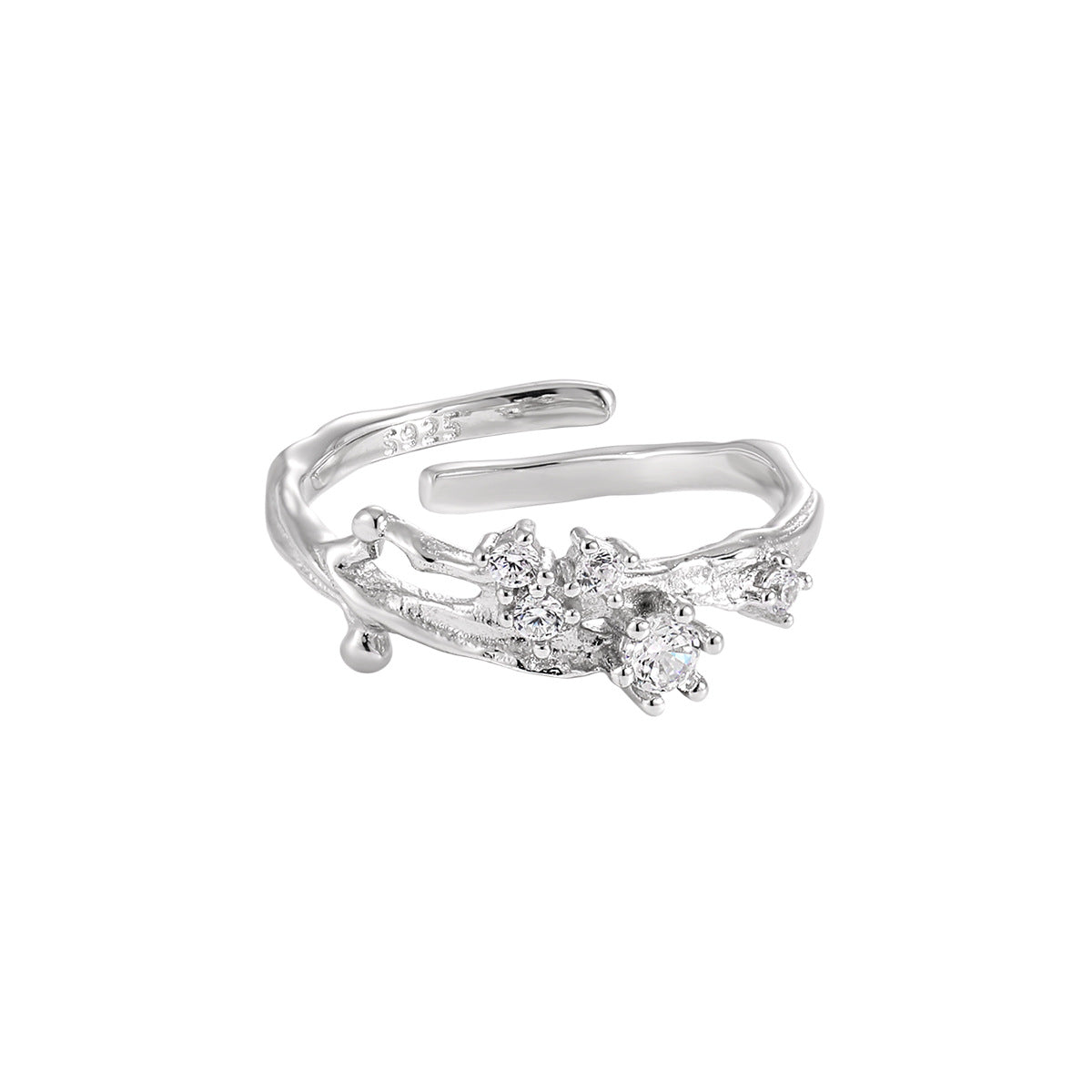 Cinderella's Sparkle Silver Statement Ring