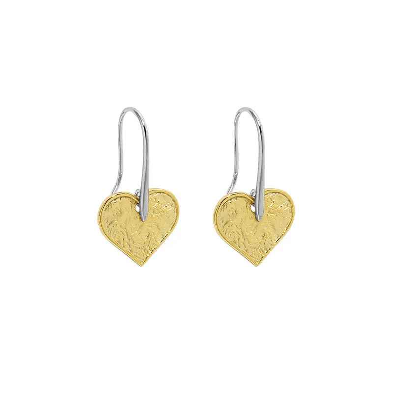 Harmony Hearts Silver Drop Earrings