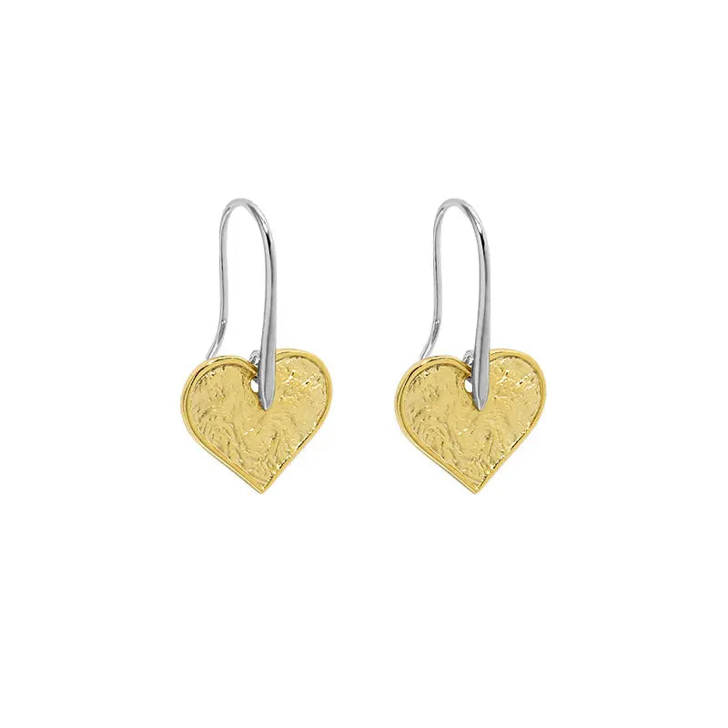 Harmony Hearts Silver Drop Earrings