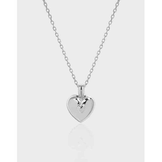 Seraphina's Silver Heart Pendant Necklace