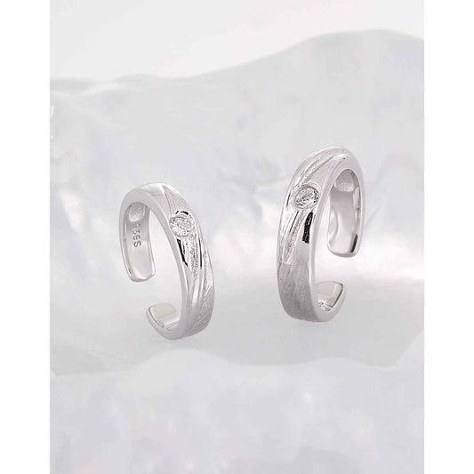 Fairytale Couple Silver Statement Ring