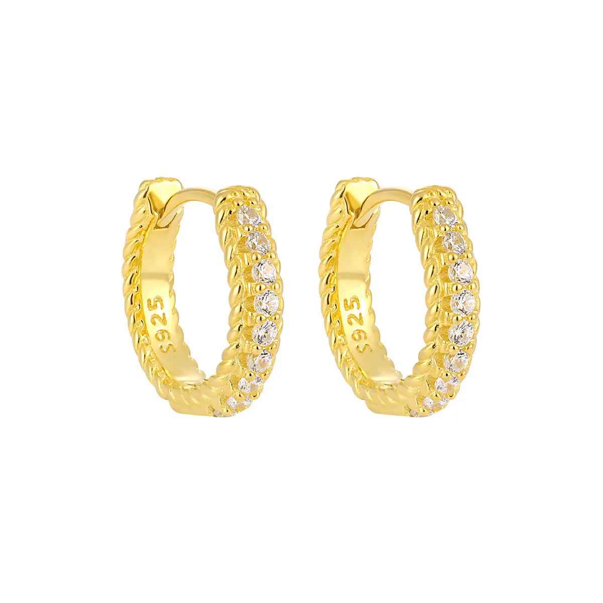 Luxury Silver Huggie Earrings