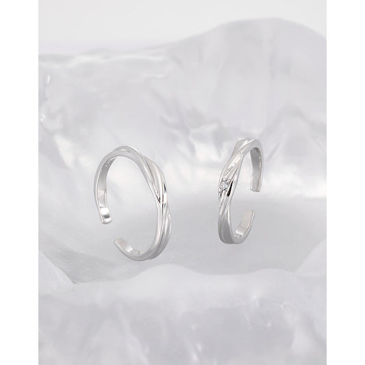 TRISTAN AND ISOLDE COUPLE SILVER RING OPHRASTUDIO