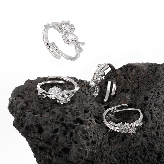 Cinderella's Sparkle Silver Statement Ring