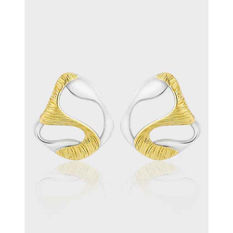Sweet Geometry Silver Stud Earrings