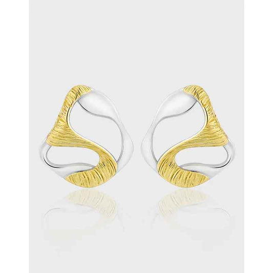 Sweet Geometry Silver Stud Earrings