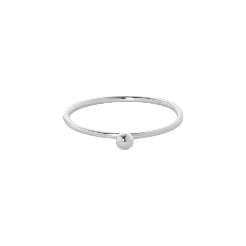 Round Bead Silver Stacking Ring OPHRASTUDIO