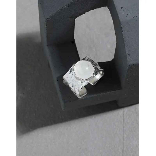 Cascade Silver Crystal Ring