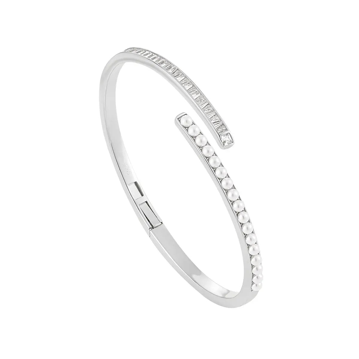 HIGH SENSE PEARL AND ZIRCON BRACELET - OPHRASTUDIO