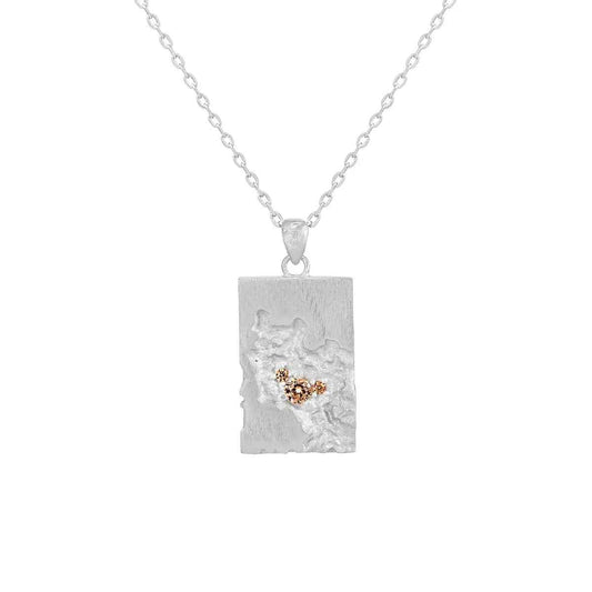 Asymmetry Allure Silver Pendant Necklace