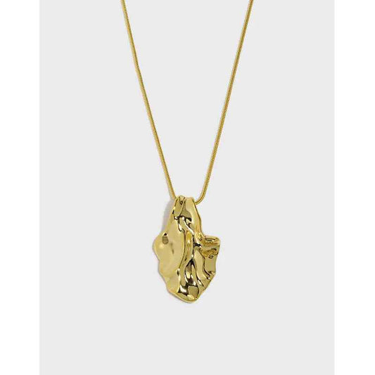 Elara's Leaf Silver Pendant Necklace