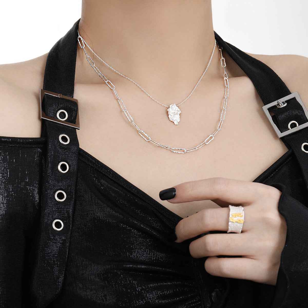 Elodie's Elegance Silver Pendant Necklace