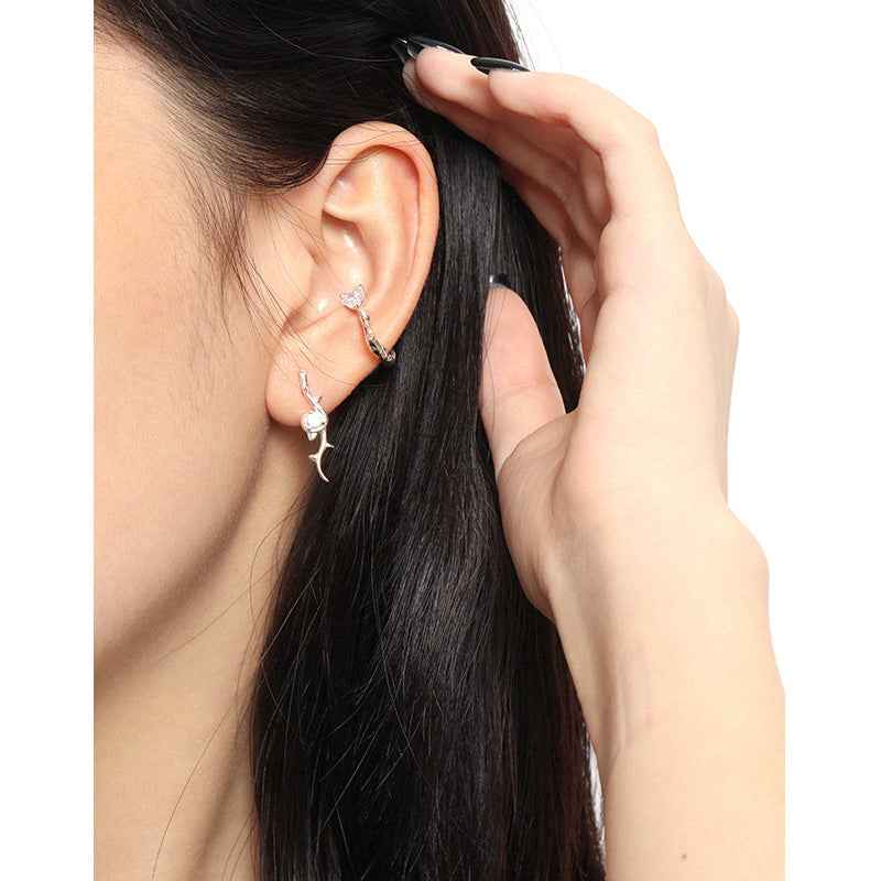 Glinting Grace Sterling Silver Ear Cuff Earring