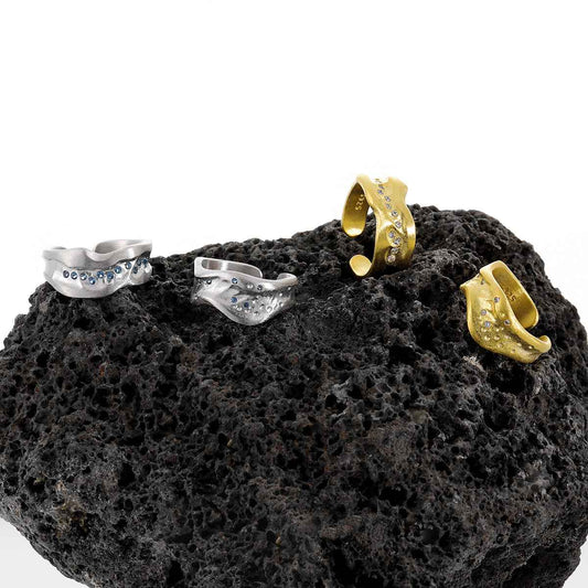 CELESTIA'S BRUSHED ZIRCON SILVER RING OPHRASTUDIO