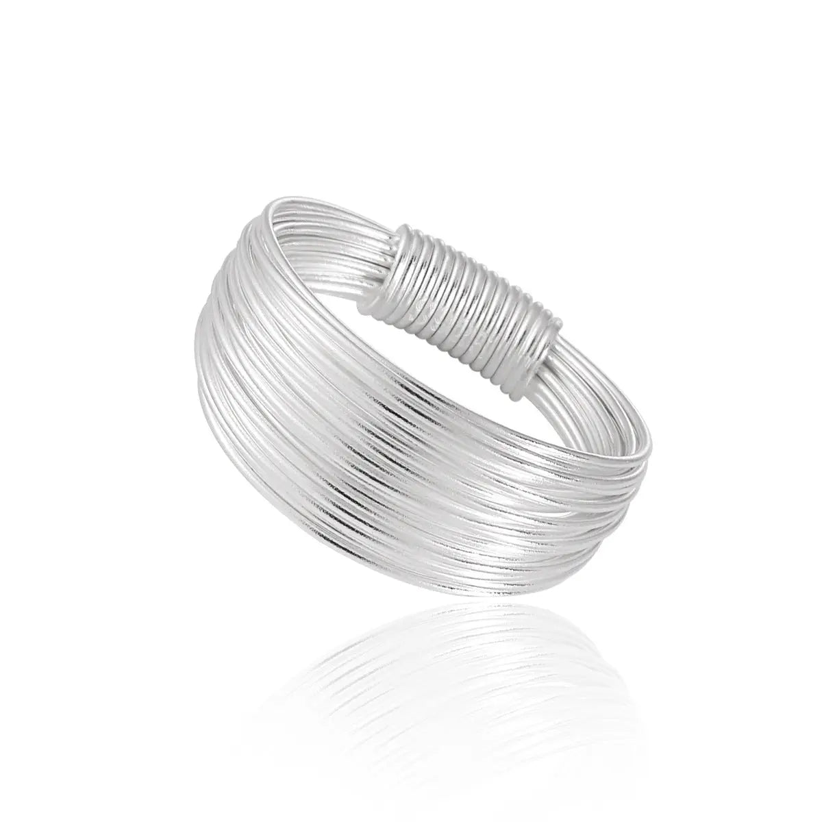 FREYA'S MULTI-LAYER WOVEN SILVER RING - OPHRASTUDIO