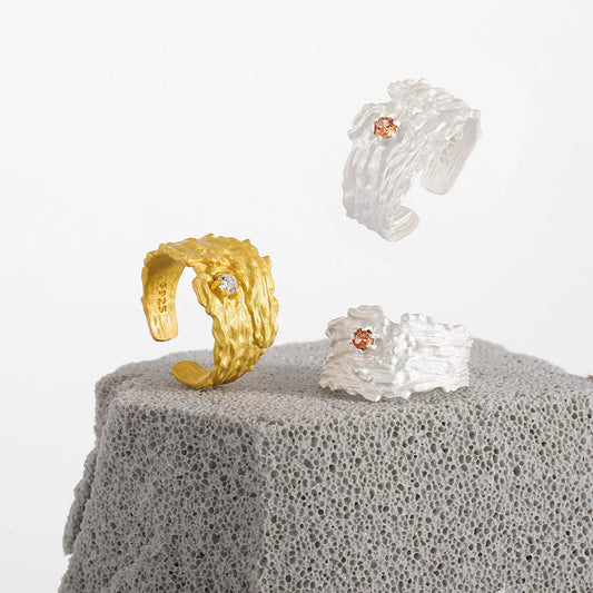 Celestial Charm Silver Statement Ring