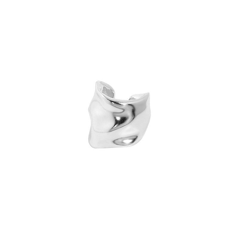 Bold Ripple Sterling Silver Ear Cuff OPHRASTUDIO