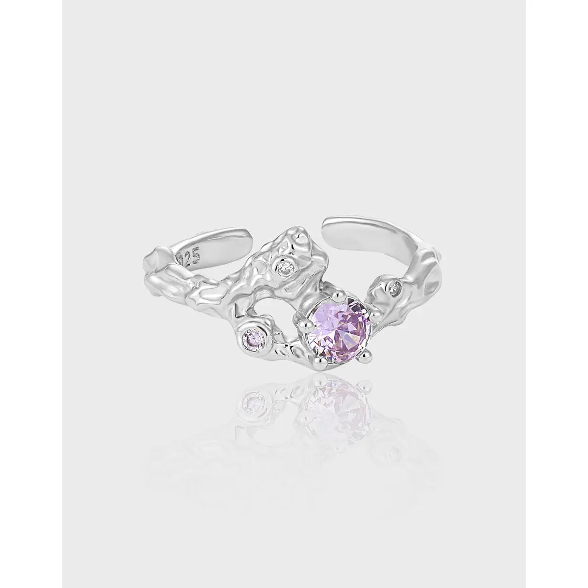 LILAC DREAM ZIRCON SILVER RING - OPHRASTUDIO