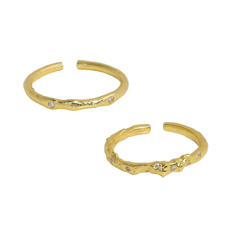 SERAPHINA'S IRREGULAR ZIRCON SILVER RING - OPHRASTUDIO