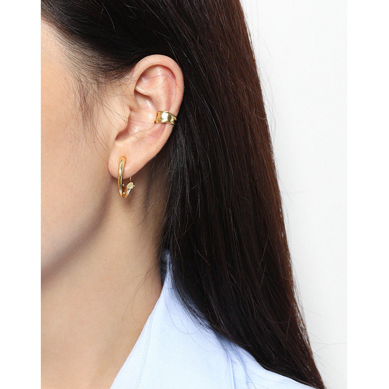 Bold Ripple Sterling Silver Ear Cuff OPHRASTUDIO