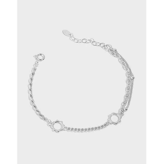 Celia's Sunflower Silver Chain Bracelet
