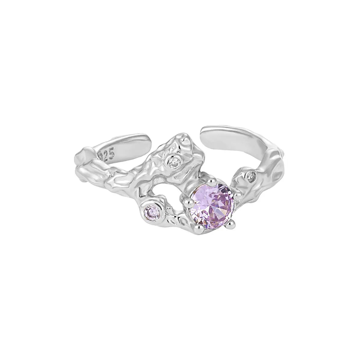 LILAC DREAM ZIRCON SILVER RING - OPHRASTUDIO
