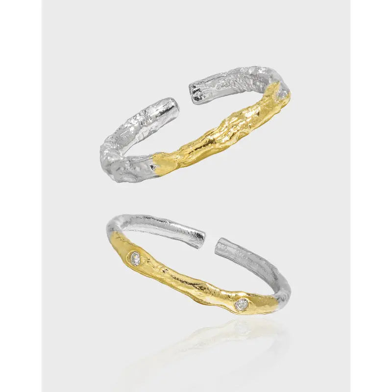 CASSIOPEIA'S ZIRCON ELECTROPLATED SILVER RING - OPHRASTUDIO