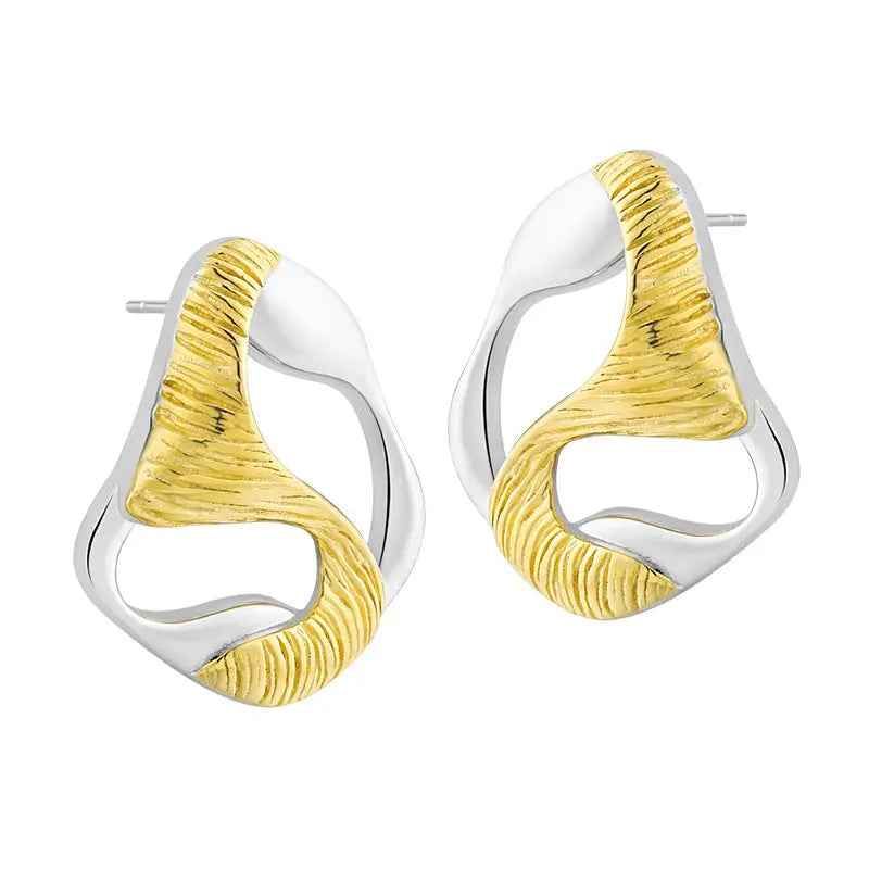 Sweet Geometry Silver Stud Earrings